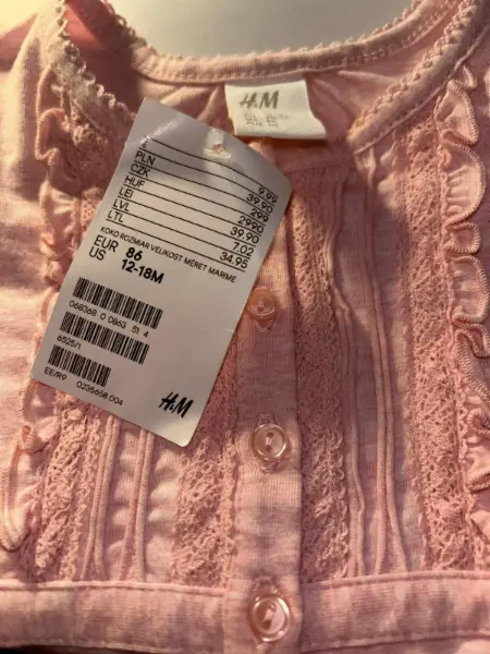 Růžová melírovaná tunika / triko / top, vel.12-18m 3