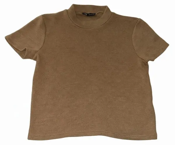 Béžový elegantní Zara dámský top / svetr / svetřík, vel. S