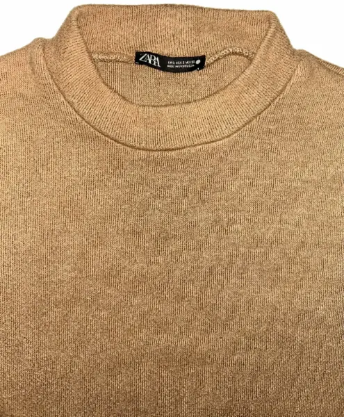 Béžový elegantní Zara dámský top / svetr / svetřík, vel. S 4