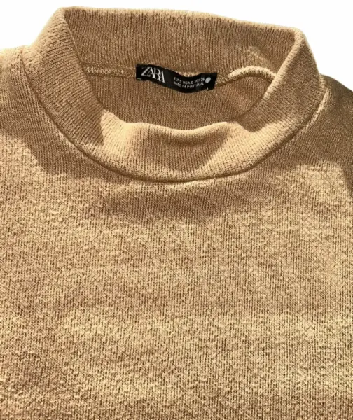 Béžový elegantní Zara dámský top / svetr / svetřík, vel. S 2
