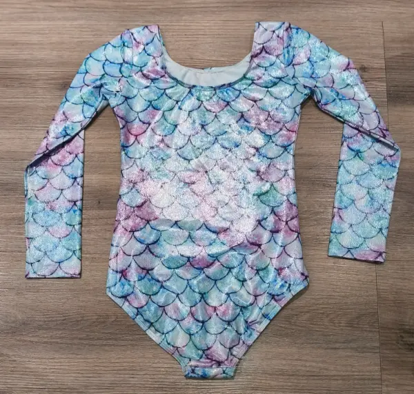 Dětský gymnastický dres s motivem mořské panny