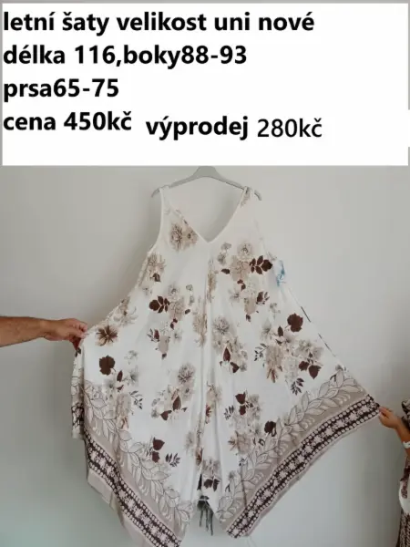 letní šaty nové  velikost uni míry na fotu
