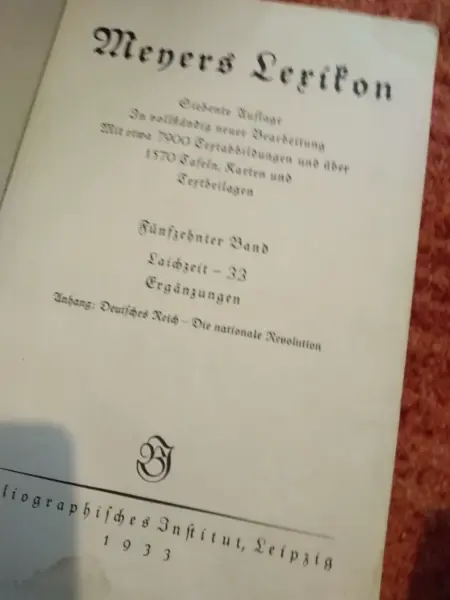 Meyers Lexikon 1933 - 15. svazek (doplněk) 14