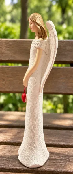 Dekorativní soška anděla se srdcem 27 cm 5