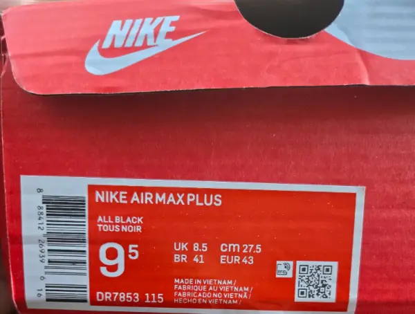 🔥 NIKE AIR MAX PLUS TN ALL BLACK – VEL. 43 🔥 7