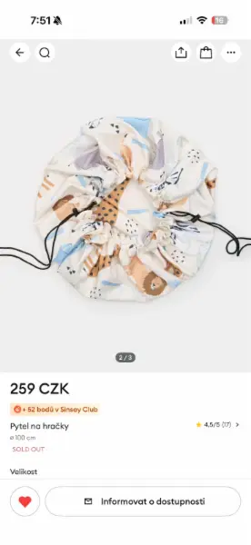 Sinsay pytel na hračky se zvířecím motivem 6