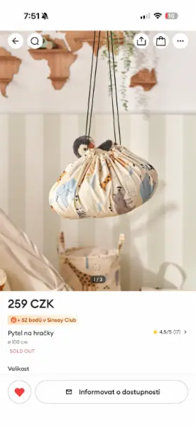 Sinsay pytel na hračky se zvířecím motivem 7