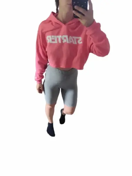 Růžová crop mikina Starter