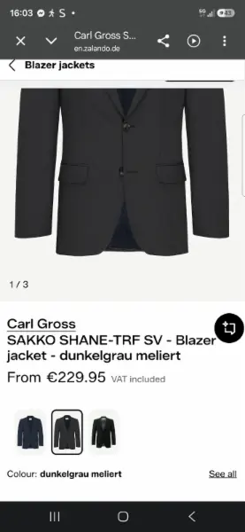 Pánské sako Carl Gross CG Shane, vel. 56 2