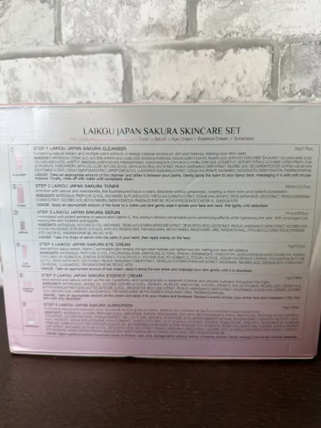 Sada pleťové kosmetiky Laikou Japan Sakura 4