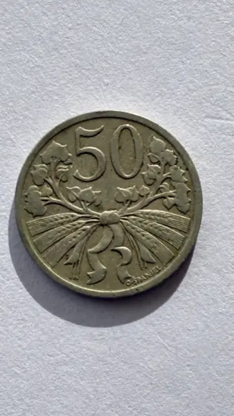Československá mince 50 haléřů 1931