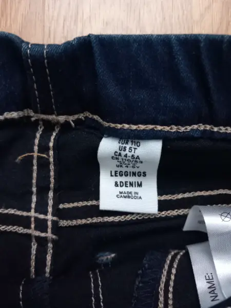 Nové džegíny - riflové legíny H&M vel. 110 2