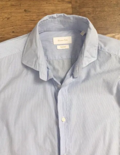 Pánská bavlněná košile Massimo Dutti, světle modrá, vel. L 7