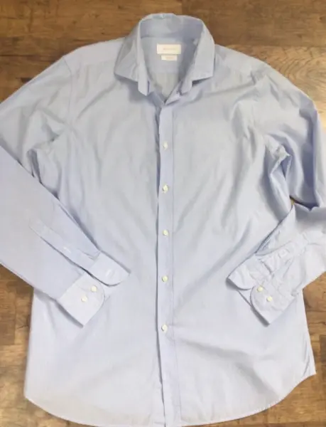 Pánská bavlněná košile Massimo Dutti, světle modrá, vel. L 5