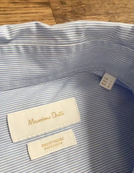 Pánská bavlněná košile Massimo Dutti, světle modrá, vel. L 2