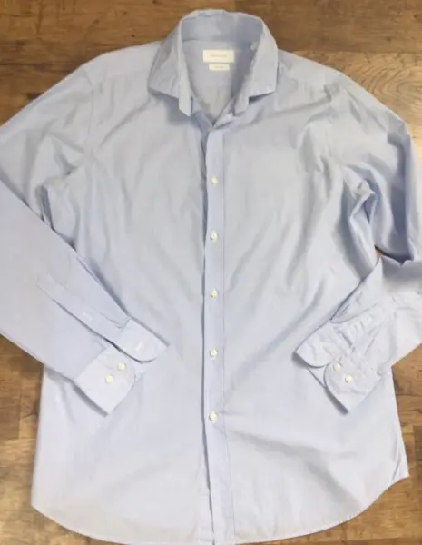 Pánská bavlněná košile Massimo Dutti, světle modrá, vel. L 4