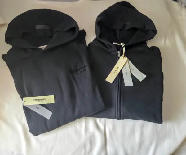 FEAR OF GOD ESSENTIALS – ČERNÉ MIKINY, Vel. M a L