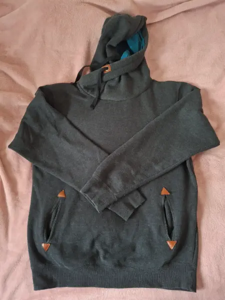 Pánská mikina s kapucí, tmavě šedá, vel. XL