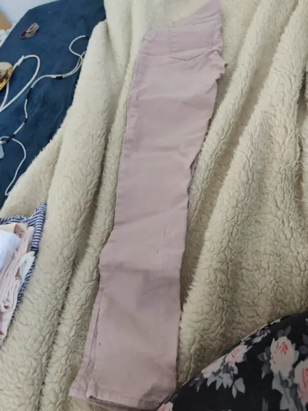 Světle růžové dámské jeggings 2