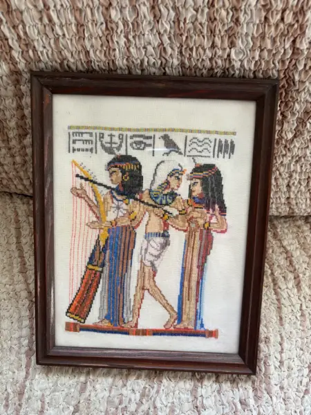 Vyšívaný obraz s egyptským motivem