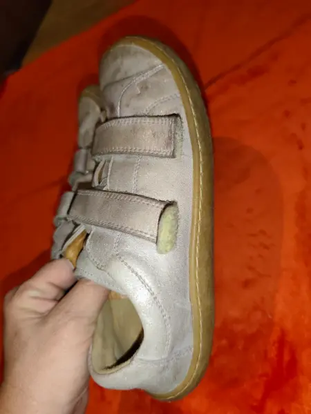 Dětské kožené Barefoot boty na suchý zip, 35 5