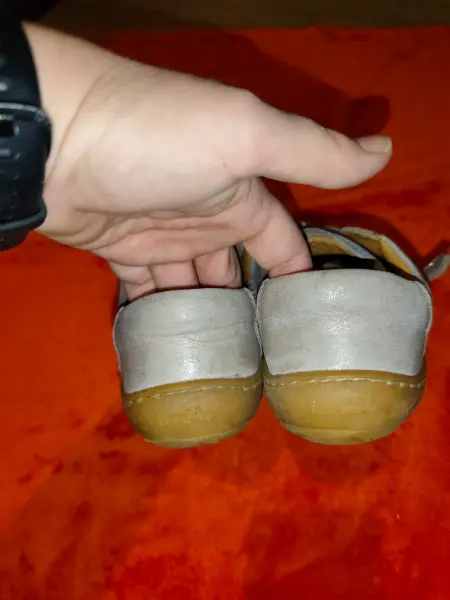 Dětské kožené Barefoot boty na suchý zip, 35 10
