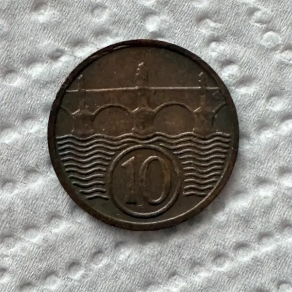Československá mince 10 haléřů 1932