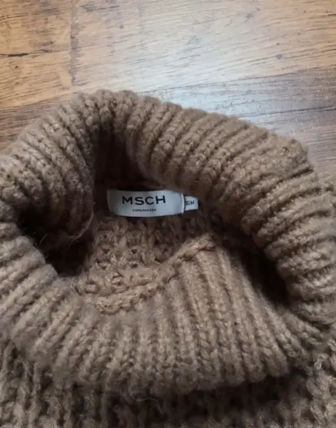 Pletená vesta MSCH Copenhagen béžově hnědá vlna/alpaka 2
