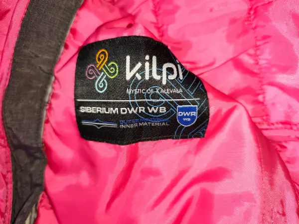 Dámská bunda Kilpi šedá s růžovými detaily,42 10