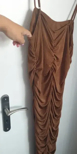 🌸Dámské hnědé šaty s řasením vel. 3XL🌸 4