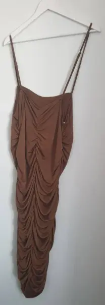 🌸Dámské hnědé šaty s řasením vel. 3XL🌸 3
