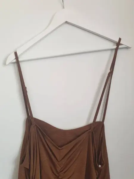 🌸Dámské hnědé šaty s řasením vel. 3XL🌸 5