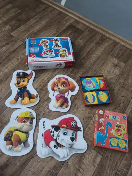 Sada puzzle Tlapková patrola a dětské pexeso
