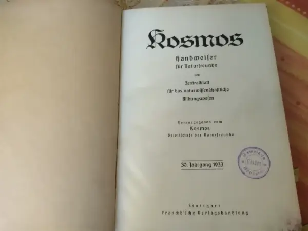 Kniha Kosmos - Handweiser für Naturfreunde (1933) 2
