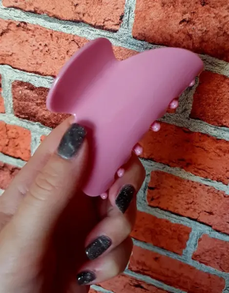 Růžový skřipec do vlasů Bloom Robbins 2