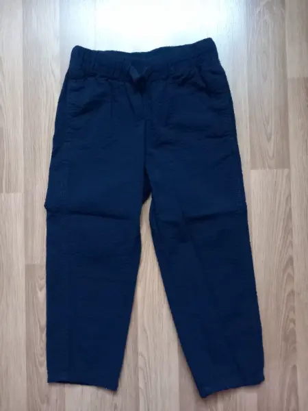 Nové bavlněné kalhoty z tkaniny Seersucker H&M vel. 98