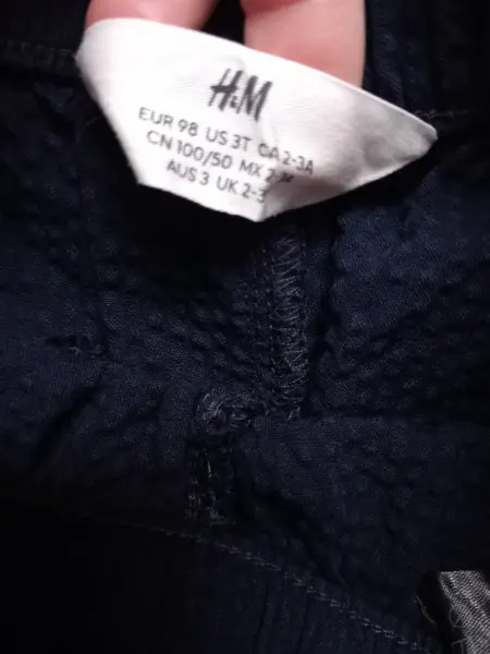 Nové bavlněné kalhoty z tkaniny Seersucker H&M vel. 98 2