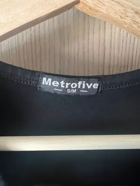 Černé dámské body Metrofive se šněrováním 3