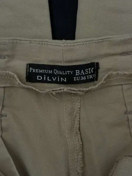 Béžové cargo kalhoty Dilvin s páskem 4