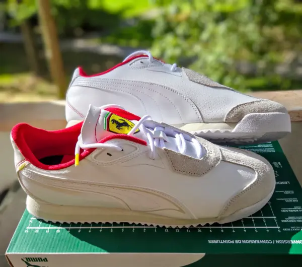 Pánské boty Puma Ferrari Roma S, bílé, vel. 44 2