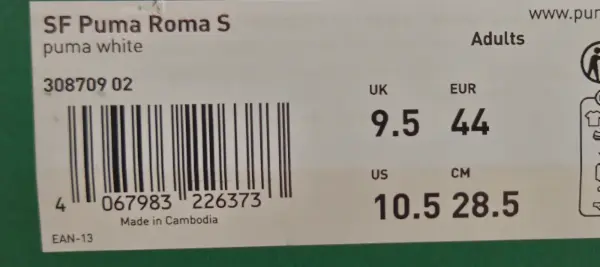 Pánské boty Puma Ferrari Roma S, bílé, vel. 44 7