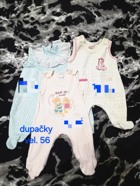 Dětské dupačky vel. 56, 3 kusy