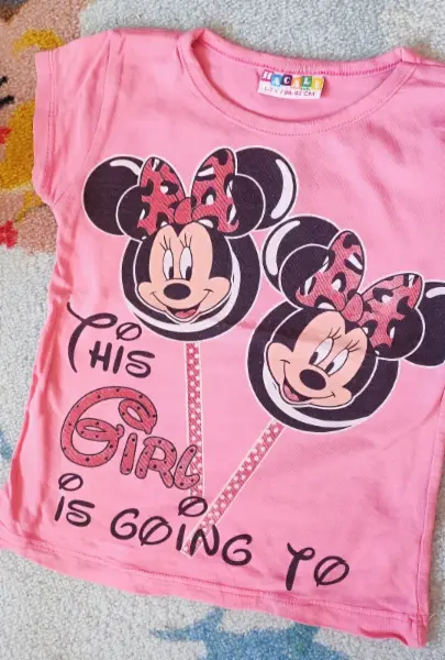 Dětské růžové tričko s Minnie, vel. 86-92 3