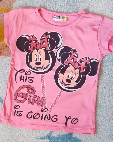 Dětské růžové tričko s Minnie, vel. 86-92