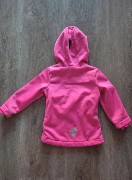 Dětská růžová softshell bunda  4