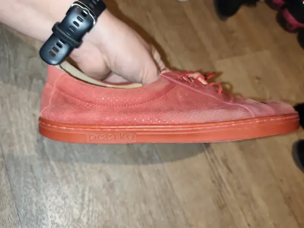 Červené semišové boty Barefoot Peerko 39 5