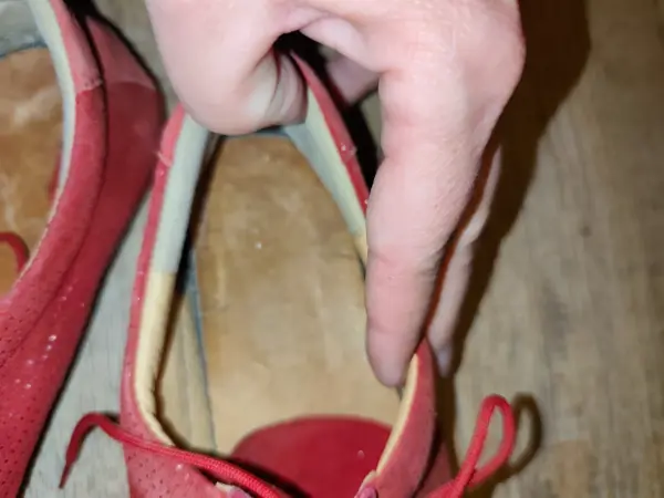 Červené semišové boty Barefoot Peerko 39 3