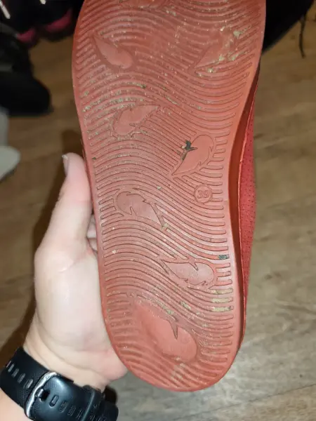 Červené semišové boty Barefoot Peerko 39 6