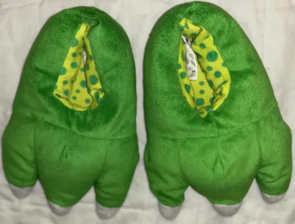 Zelené dino vtipné a hřejivé papuče, vel. 32/33