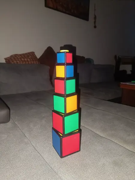 Sada skládacích barevných kostek pro děti